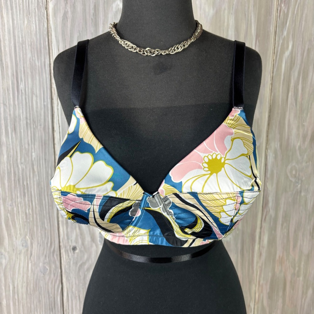 Savage X Fenty Floral Balconette Bra Rihanna Padded Underwire Sz 38DD NEW w/ TAG